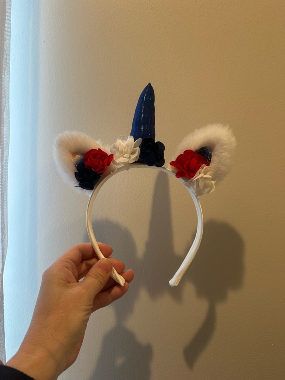 4 of July American flag colors unicorn headband